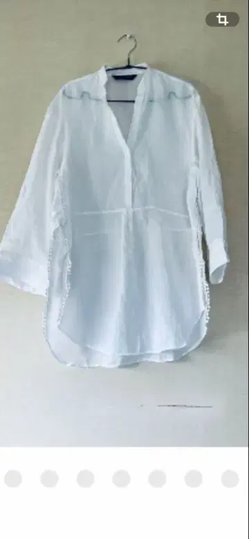 ZARA WOMAN 린넨 100% 롱 셔츠