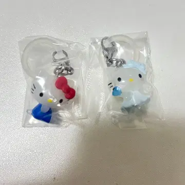 키티 헬로키티 메지루시 액세서리 2종 세트 천사 스탠다드