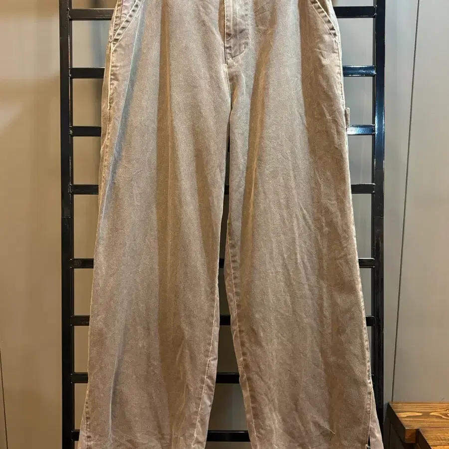 [30-31inch/3] 정품 폴리테루 POLYTERU 워시드 와이드 카펜터 페인터 팬츠 (그레이 브라운) 9.5