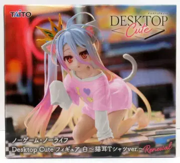 다이토 Desktop Cute 피규어 화이트 고양이 귀 티셔츠 ver. 리뉴얼