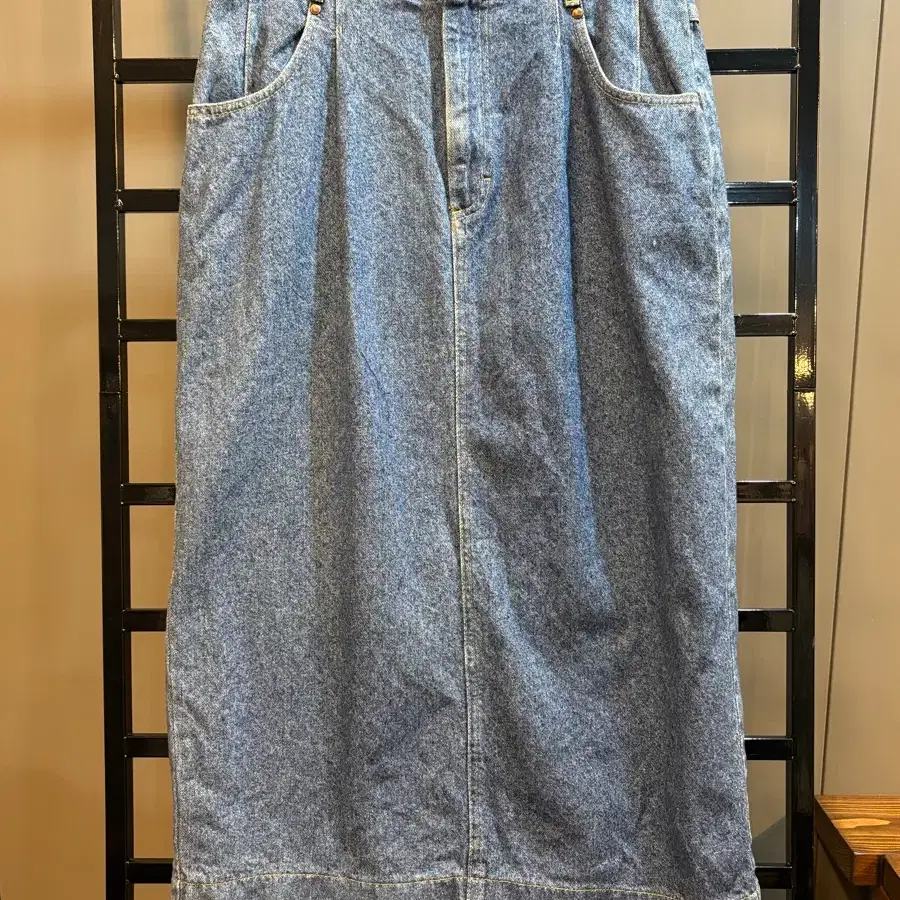 [32inch/L-XL] USA제 오리지널 빈티지 Lee 데님 롱 스커트 (청치마) 4.9