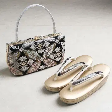 [새상품] 백매 조리 백 세트 고전 문양 25cm 04674