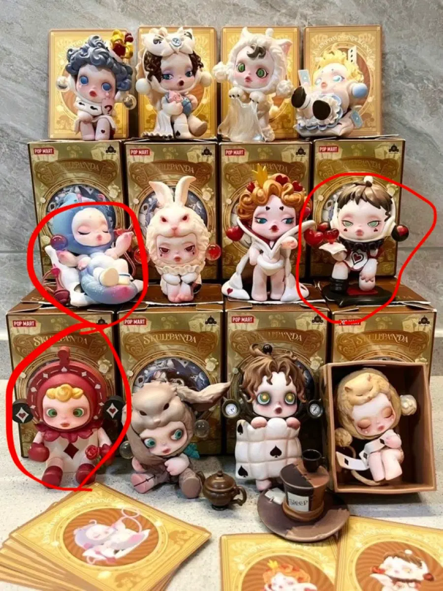 팝마트 스컬판다 원더랜드 시리즈 피규어 뱃지 세트