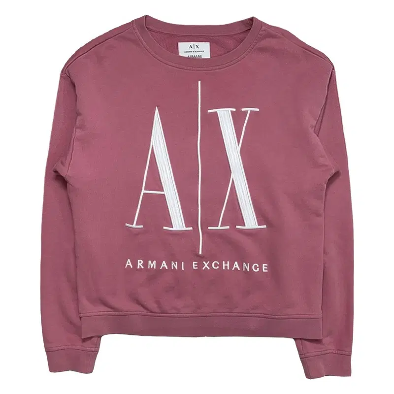 ARMANI EXCHANGE 빅로고 맨투맨 핑크 S