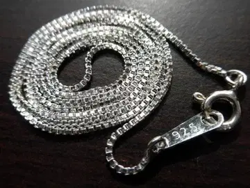 새상품 실버 925 베네치안 체인 목걸이 각인 약 0.9mm 40cm