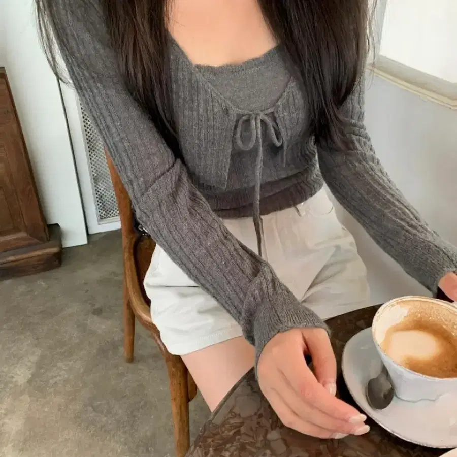 리에뜨 메릿 나시가디건 뷔스티에 나시