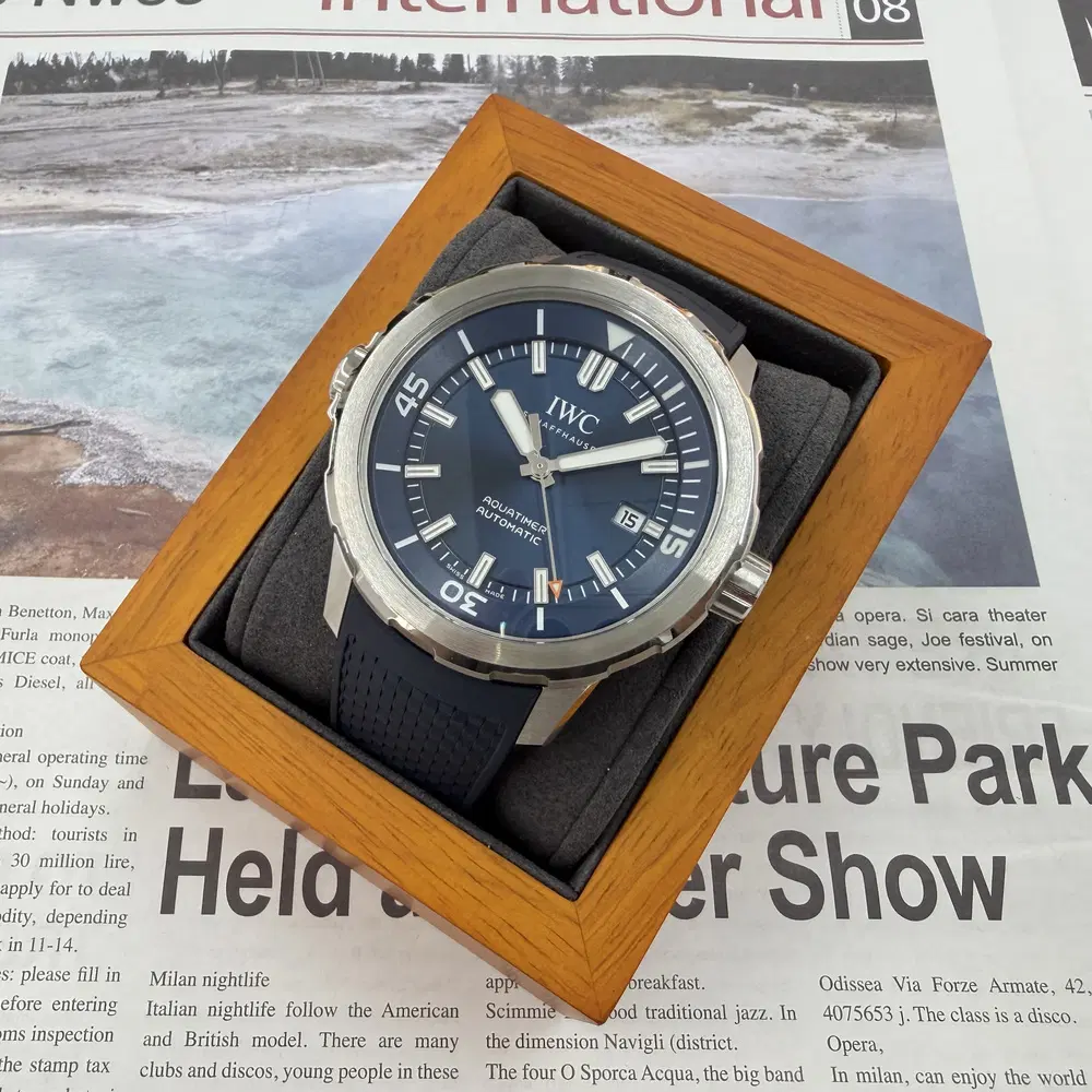 IWC 신형 아쿠아타이머 42 청판 러버 자사무브먼트