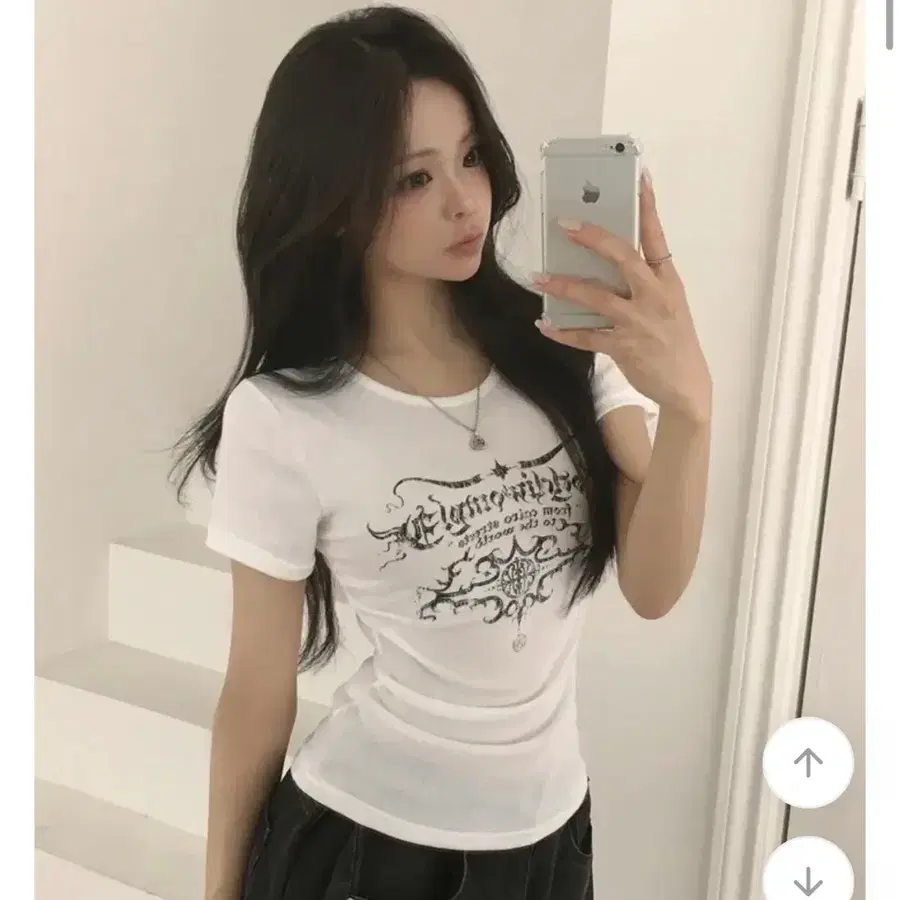 에이블리 프린팅 반팔 교신가능