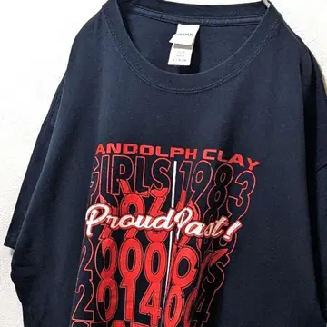 길단 랜드롤프 클레이 빅 로고 티셔츠 블랙 XL 구제 의류