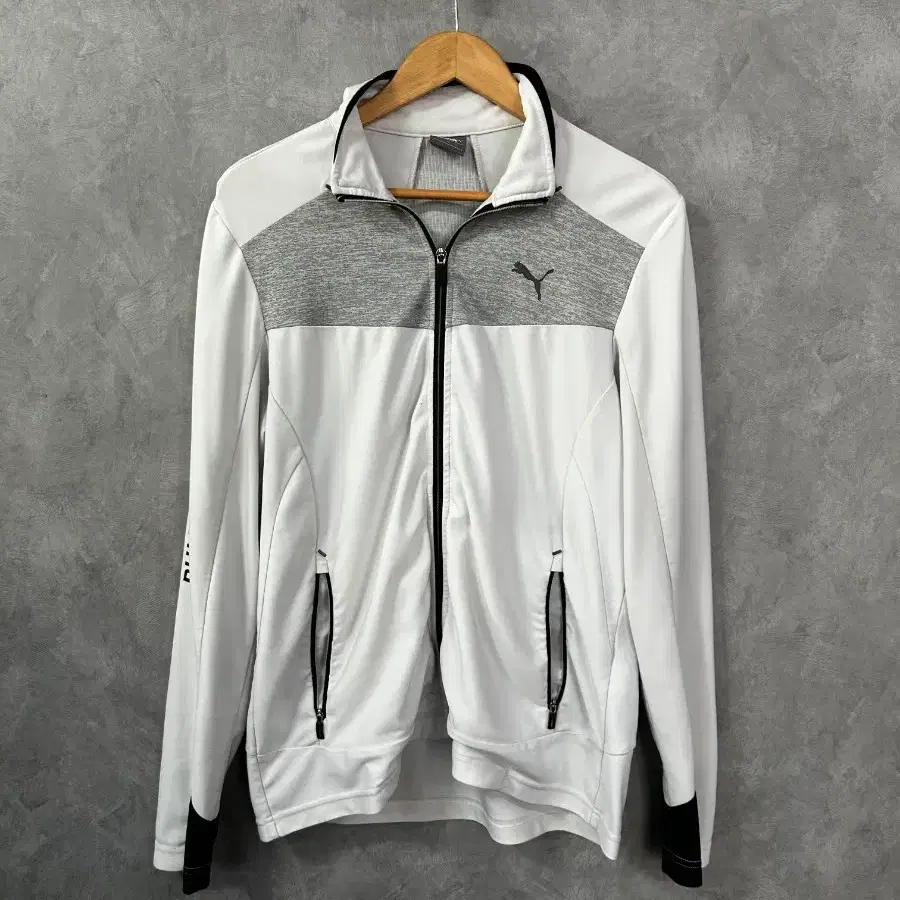 푸마 트랙 자켓 화이트 그레이 트레이닝집업 M