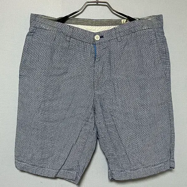 BEANPOLE 빈폴 남자 린넨 코튼 깅엄체크 반바지 시원한 L 32
