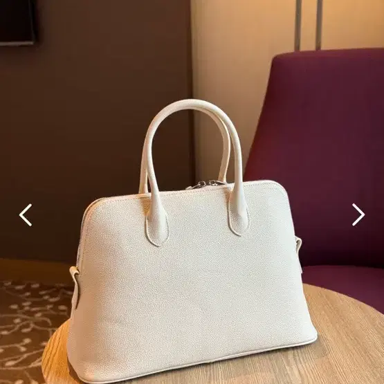 헤르몬 드롱백 가죽 아이보리 토트백