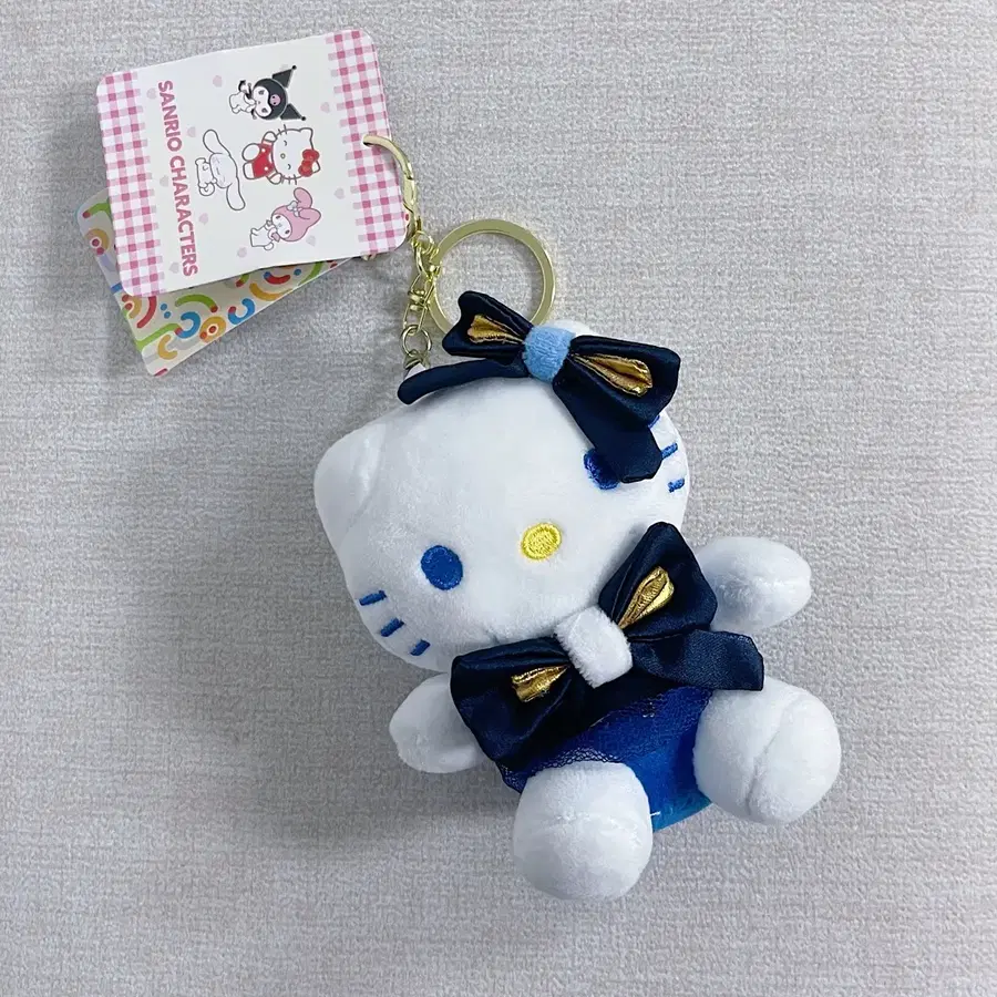 산리오 헬로키티 블루키티 인형 키링