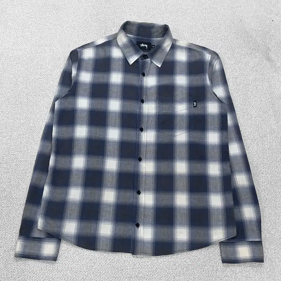 스투시 Stussy 비치 옴브레 플레이드 셔츠