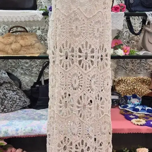 크로쉐 뷔스티에 롱원피스 55 66 77 프리사이즈
