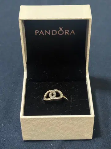 PANDORA 인터로킹 서클 반지 실버
