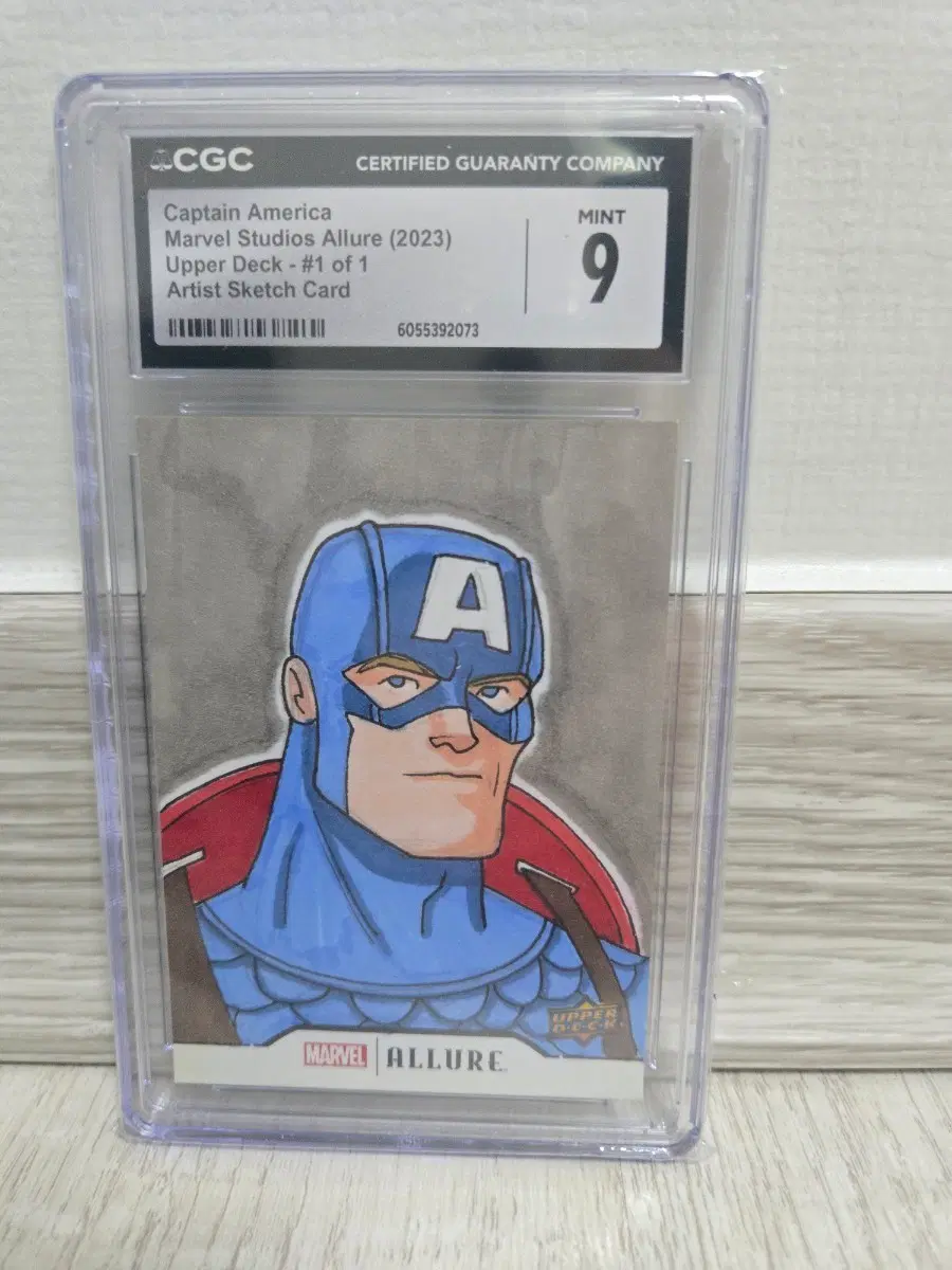 2023 Upper Deck Marvel Allure Captain America 캡틴아메리카 Artist Sketch 1/1 CGC 9