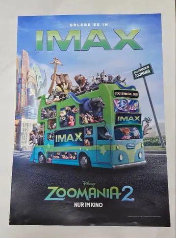 독일판 IMAX 포스터 영화 [주토피아2] 미사용 새상품급