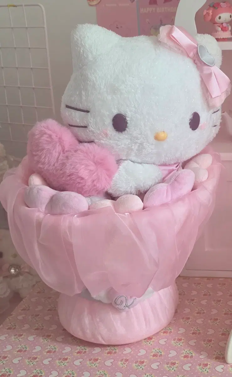 (현물)산리오 꽃다발 키티 인형