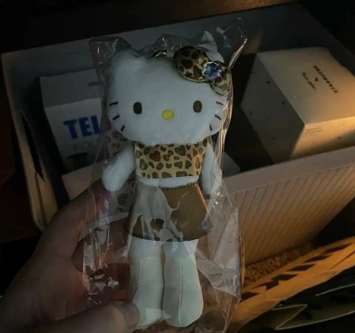 롱다리 키티 키링 롱다리키티 인현형 일본 공홈 구매 호피