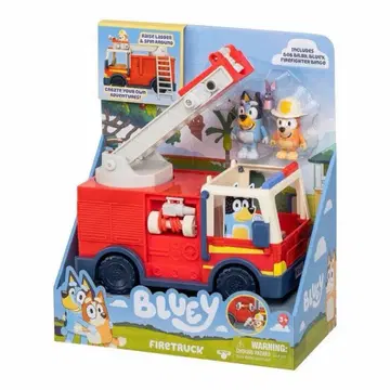 Bluey Firetruck 피규어 세트 블루이 소방차