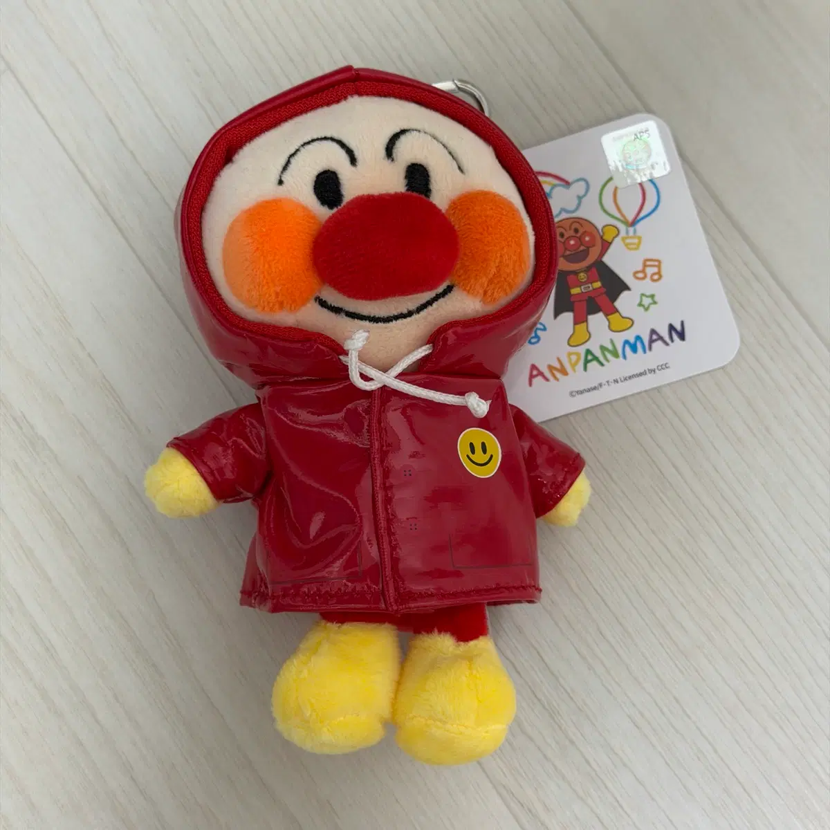 호빵맨 앙팡맨 빨간색 우비 약 13cm 인형 키링