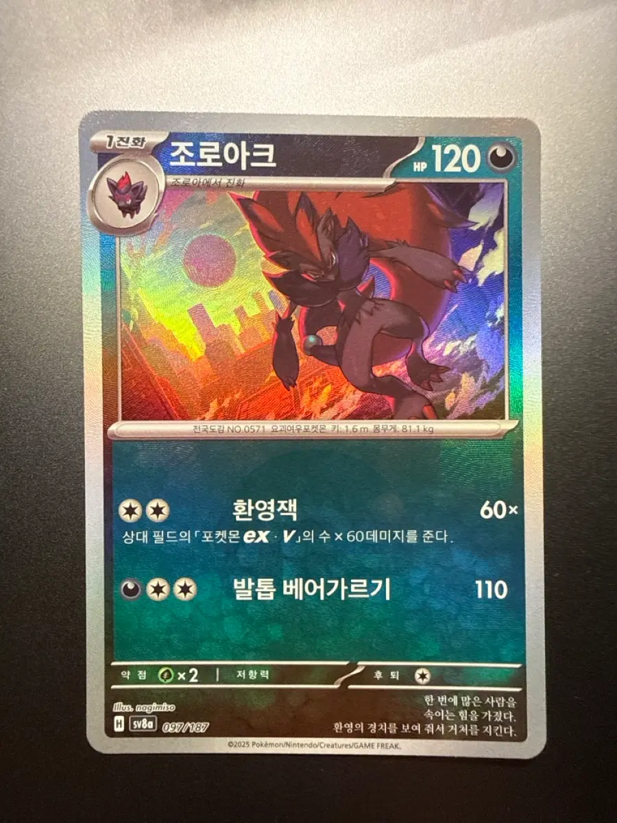 포켓몬카드 조로아크 몬스터볼 홀로그램
