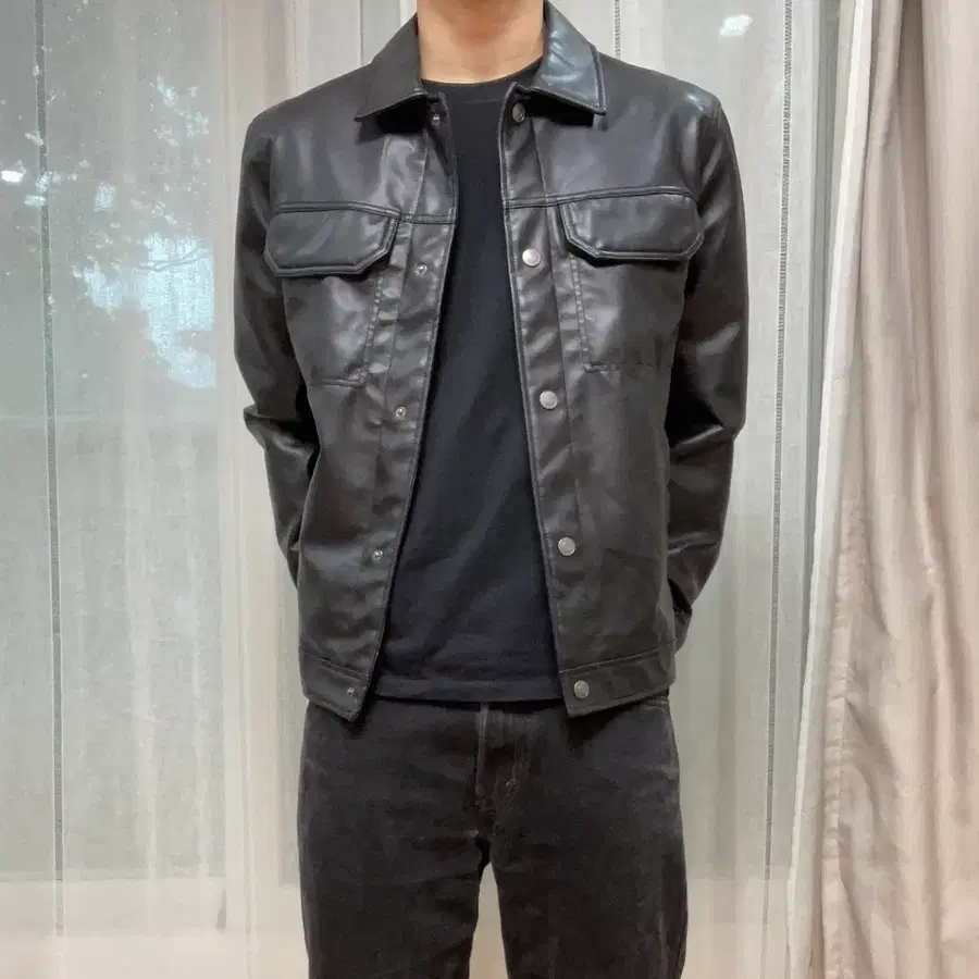 Zara 자라 레더 트러커 자켓
