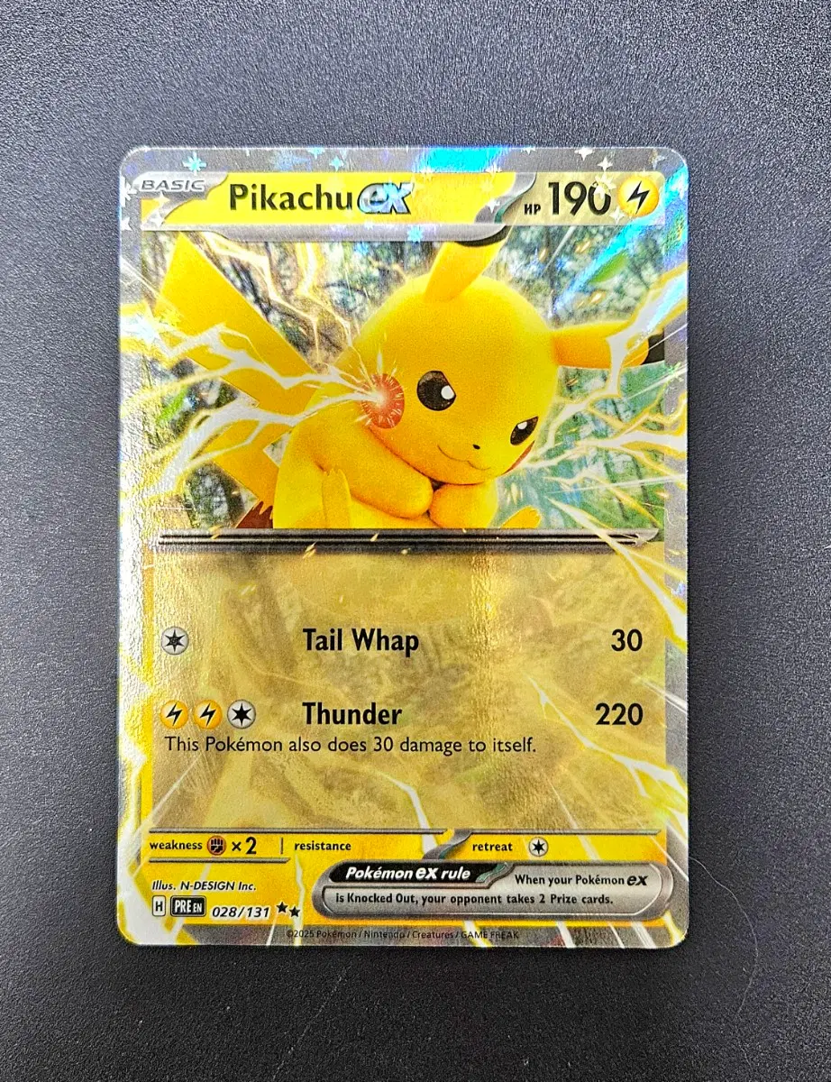 피카츄 ex (Pikachu ex) 028/131 - Double Rare, 북미판