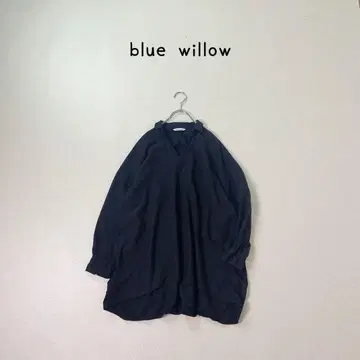 blue willow 스키퍼 블라우스 가로 길이 넉넉 체형 커버