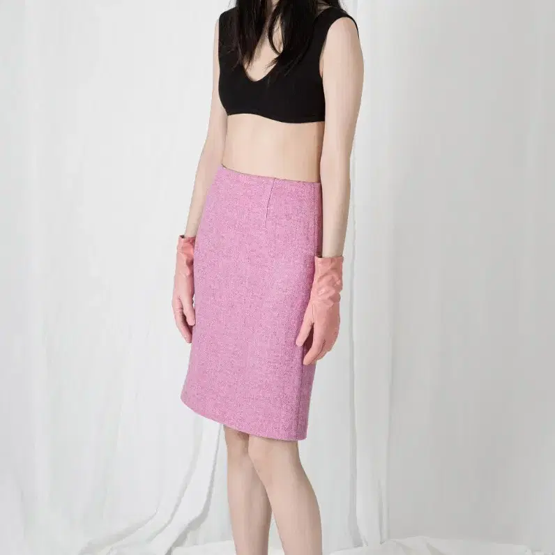 베르데오시도 Minimal Skirt Wild Rose(L/택X/새상품)