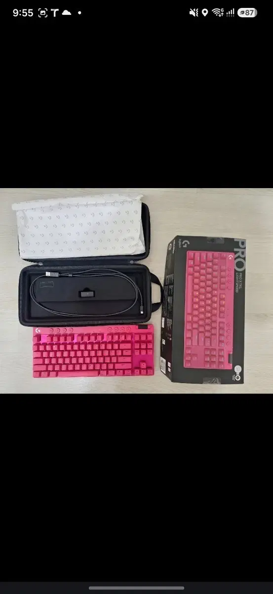 로지텍 G PRO X SUPERLIGHT 2 핑크 셋트