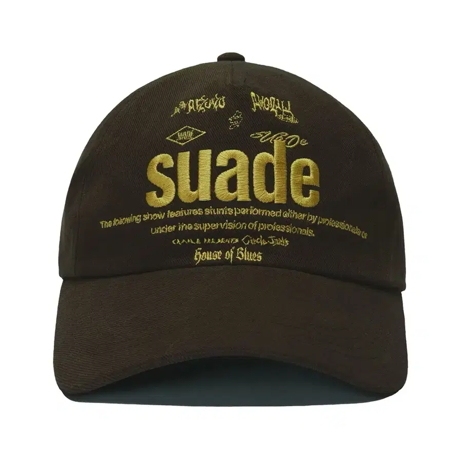 스웨이드 MIXED LOGO BALL CAP BROWN 로고 볼캡 캡 모자