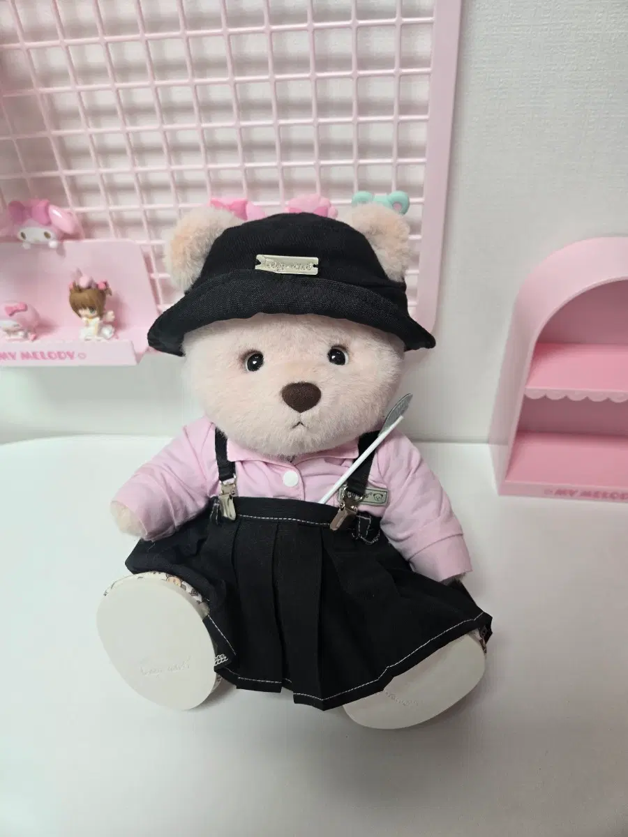 테디테일즈 레나베어 장모 핑크
