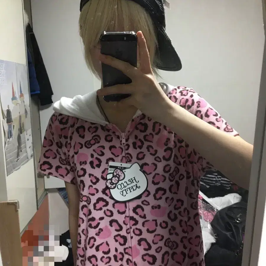 돈키호테 헬로키티 레오파드 반팔 잠옷