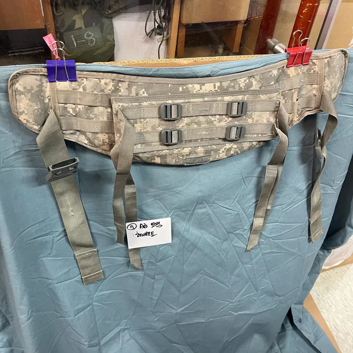 ACU럭색부품벨트7. MOLLE II 라지 럭색 ACU 허리 성형 벨트