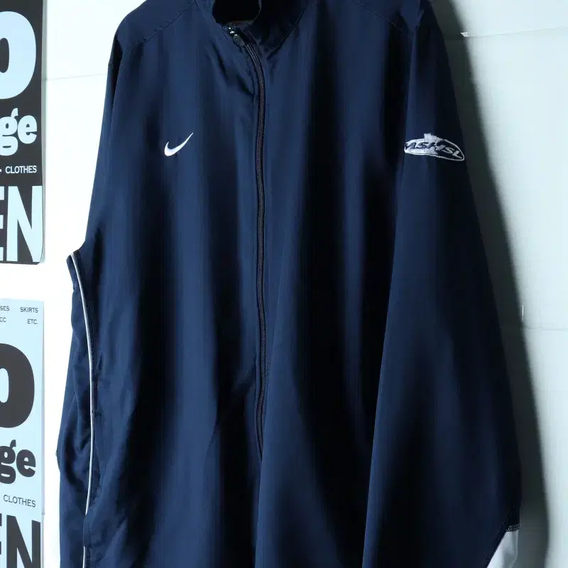 (XL-2XL) 나이키 집업 바람막이 점퍼자켓 USA 흰색-H37313