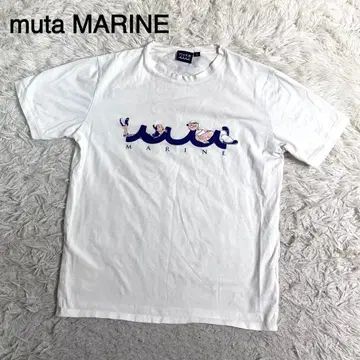 muta MARINE 화이트칼라 뽀빠이 프린트 T셔츠