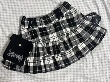 DimMoire 체크 무늬 미니 스커트