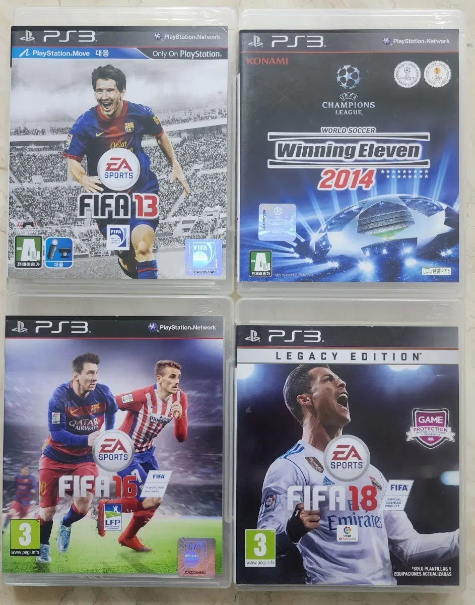 PS3 축구 게임 FIFA13/위닝 2014/FIFA16/FIFA18