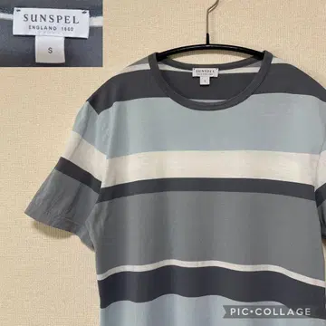 SUNSPEL 멀티 보더 반팔 크루넥 T셔츠 영국 2