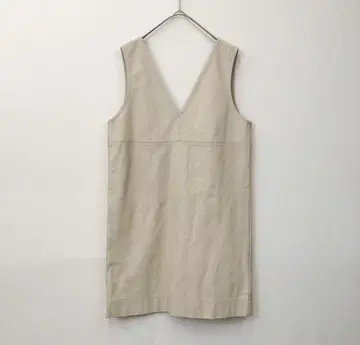 EMODA 인조 가죽 박스 원피스 화이트 F