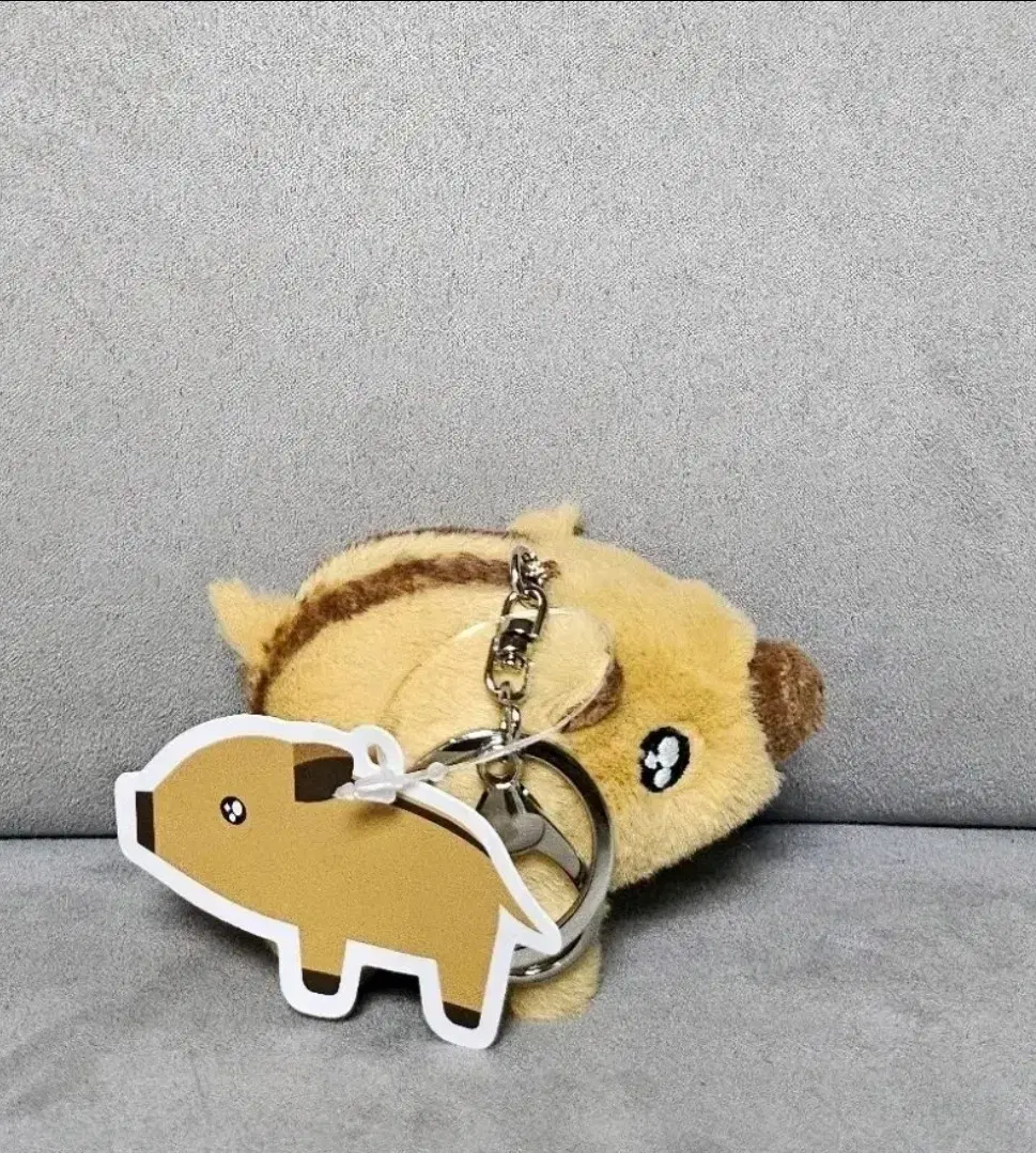 멧돼지 초롱 키링 인형