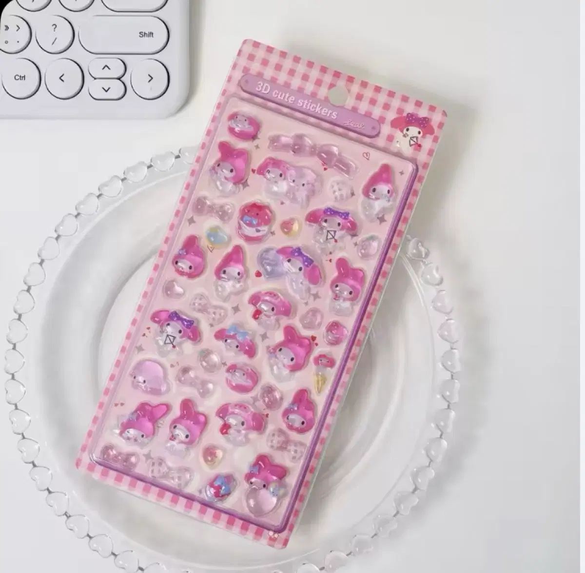 3개 산리오 봉봉드랍 스티커 3D 입체 스티커