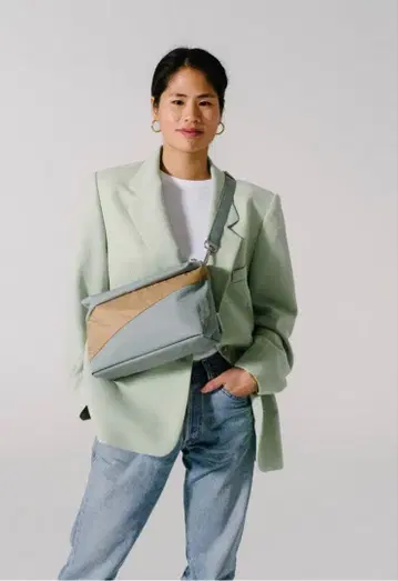 수잔벨 벰백 M SUSAN BIJL 숄더 그레이 카멜