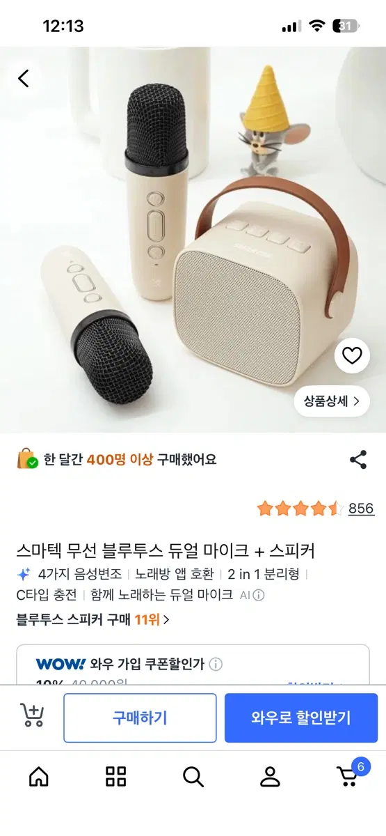 스마텍 무선 블루투스 듀얼 마이크 + 스피커