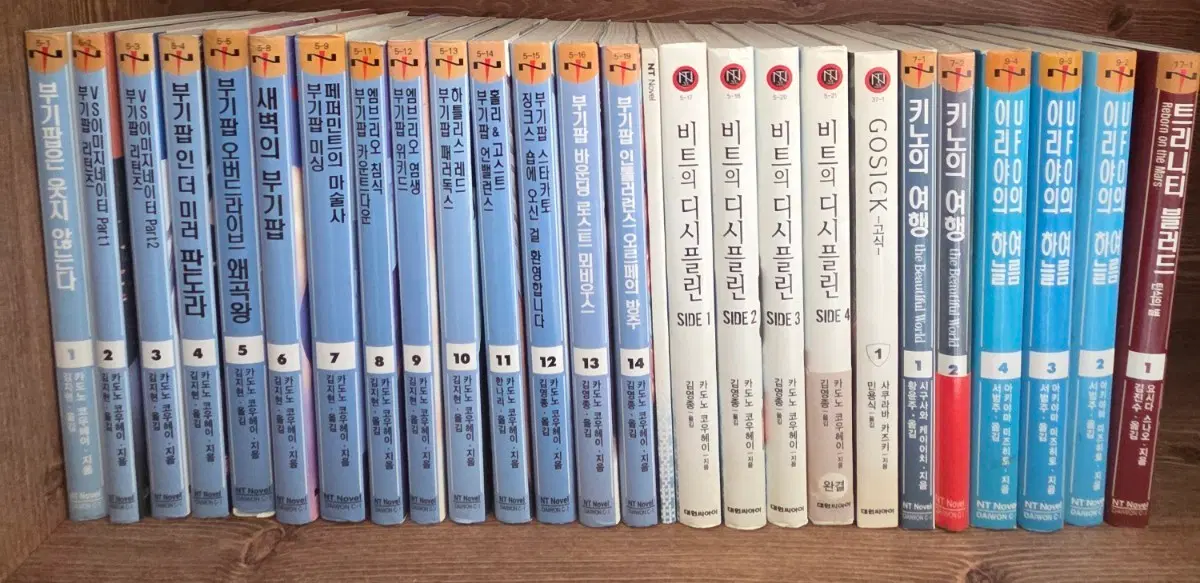 부기팝 전권, 비트의 디시플린, 이리야의 하늘 UFO의 여름, 키노의 여행, 트리니티 블러드, GOSICK