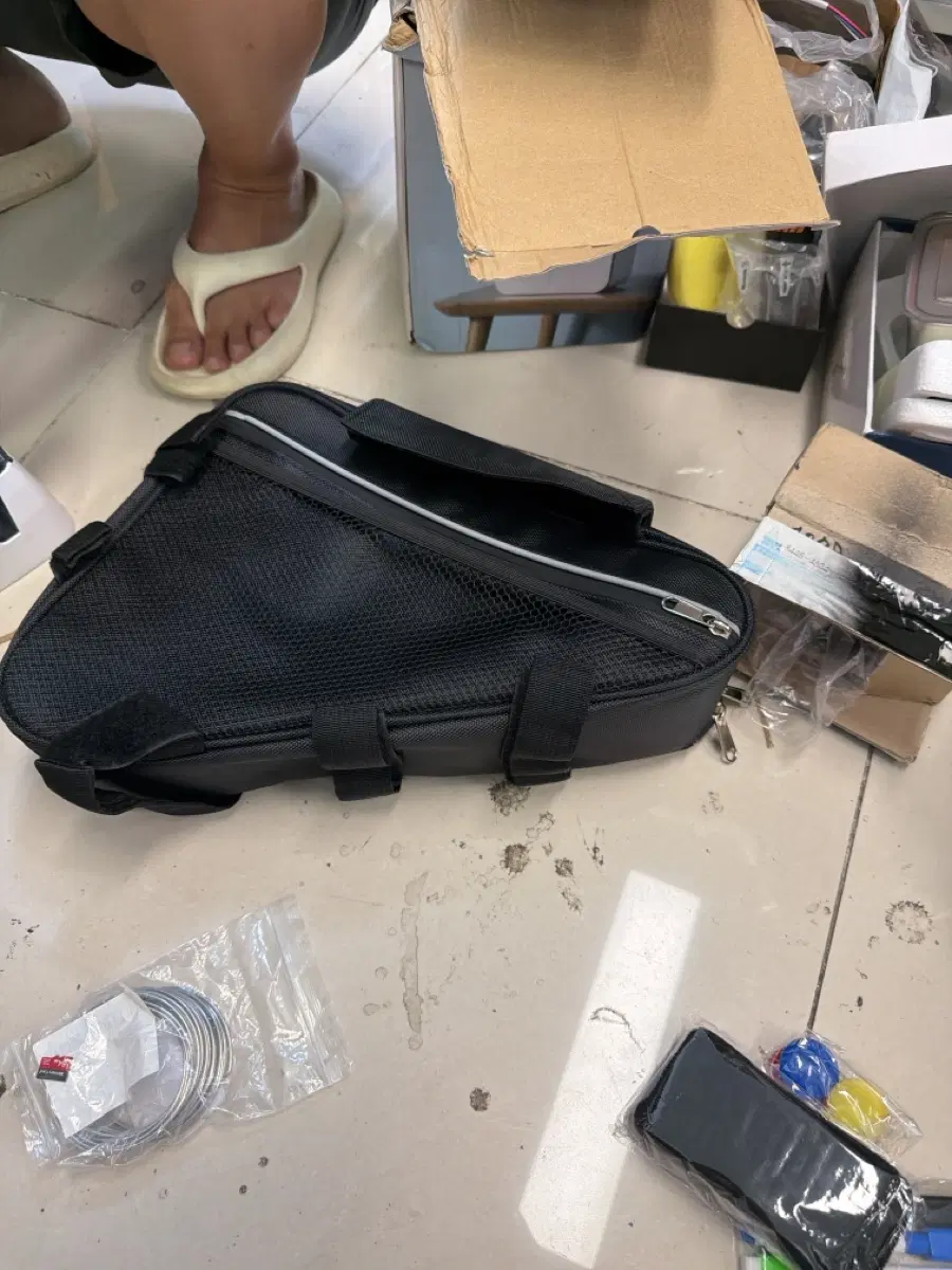 자전거 프레임 가방 블랙