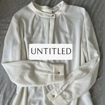 UNTITLED 긴팔 블라우스 화이트 사이즈 2