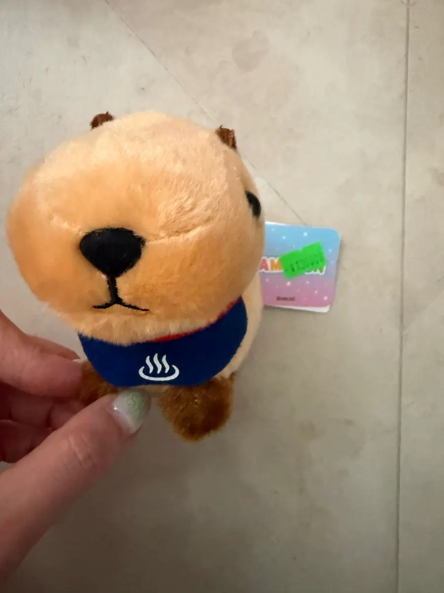 온천 카피바라 인형